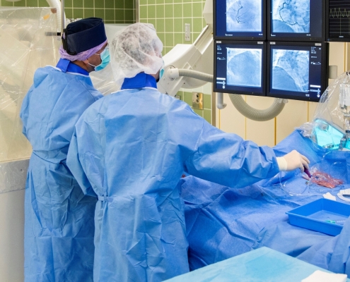 Ärzteteam bei der Opteration in der 1. Medizinischen Abteilung der Klinik Donaustadt