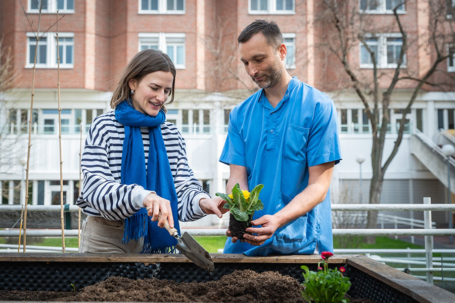 Gartentherapie in der Klinik Donaustadt